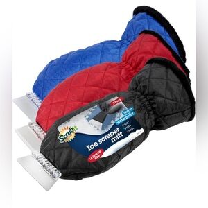 SCRUBIT [3 Pack Ice Scraper with Glove - Car Windshield Scraper for Ice